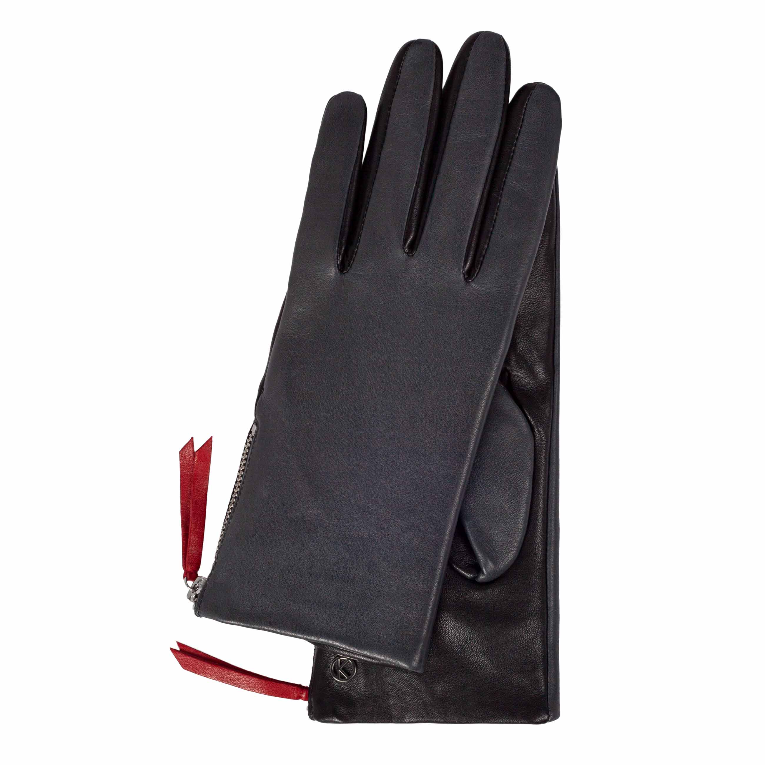 Kessler DEMI Lederhandschuh Damen anthra crimson Leder