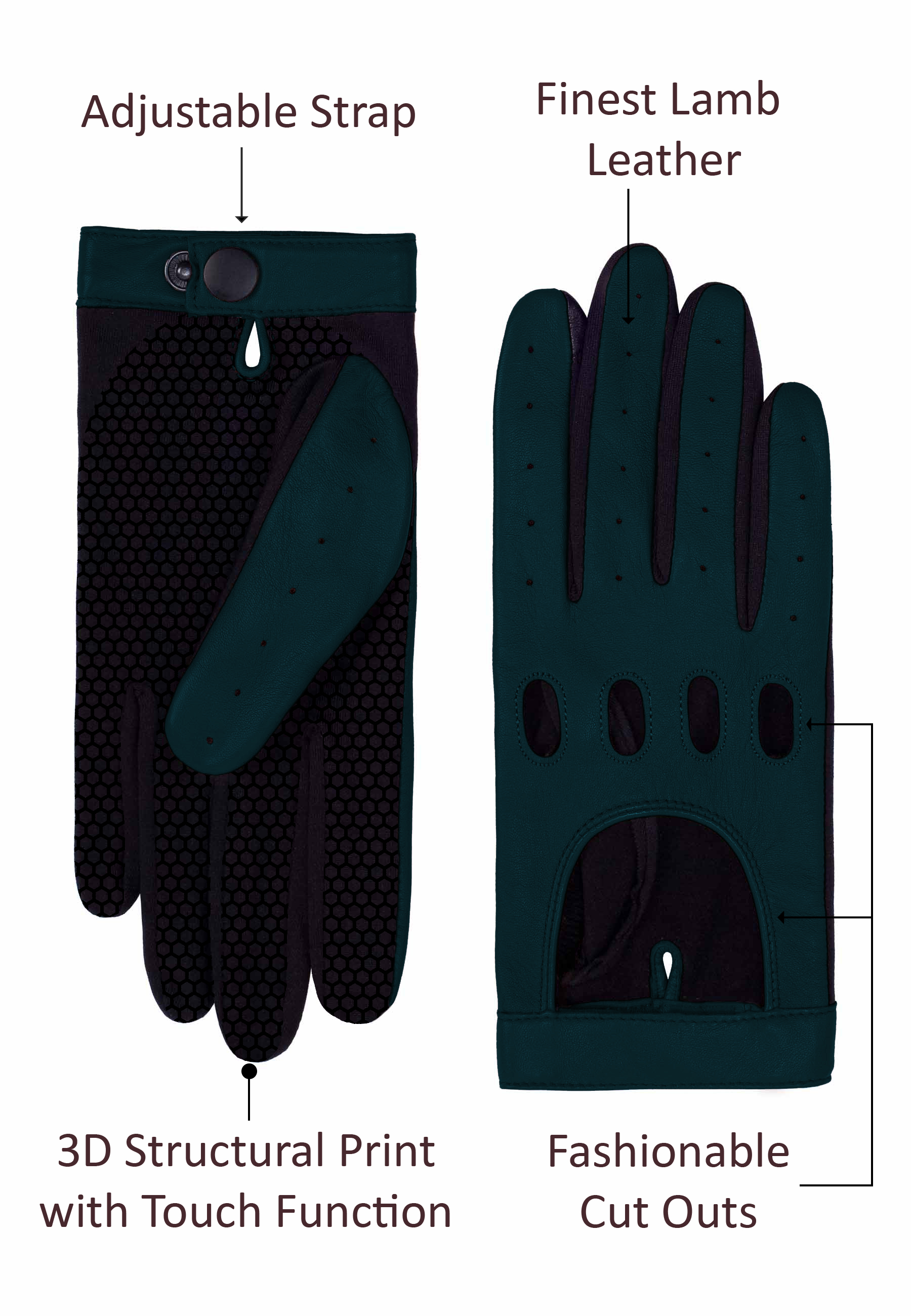 Kessler Mia Drivers Glove Lederhandschuh Damen teal Leder Kessler Mia Drivers Glove Lederhandschuh Damen teal Leder