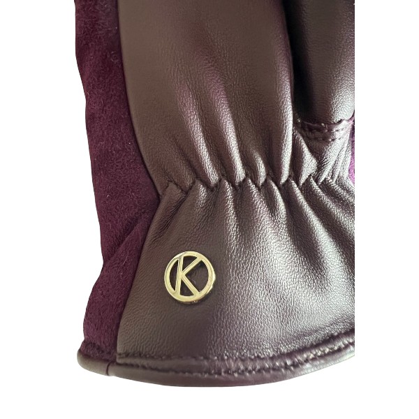 Kessler ALMA Fäustling Damen deep purple Leder Plüsch Kessler ALMA Fäustling Damen deep purple Leder Plüsch