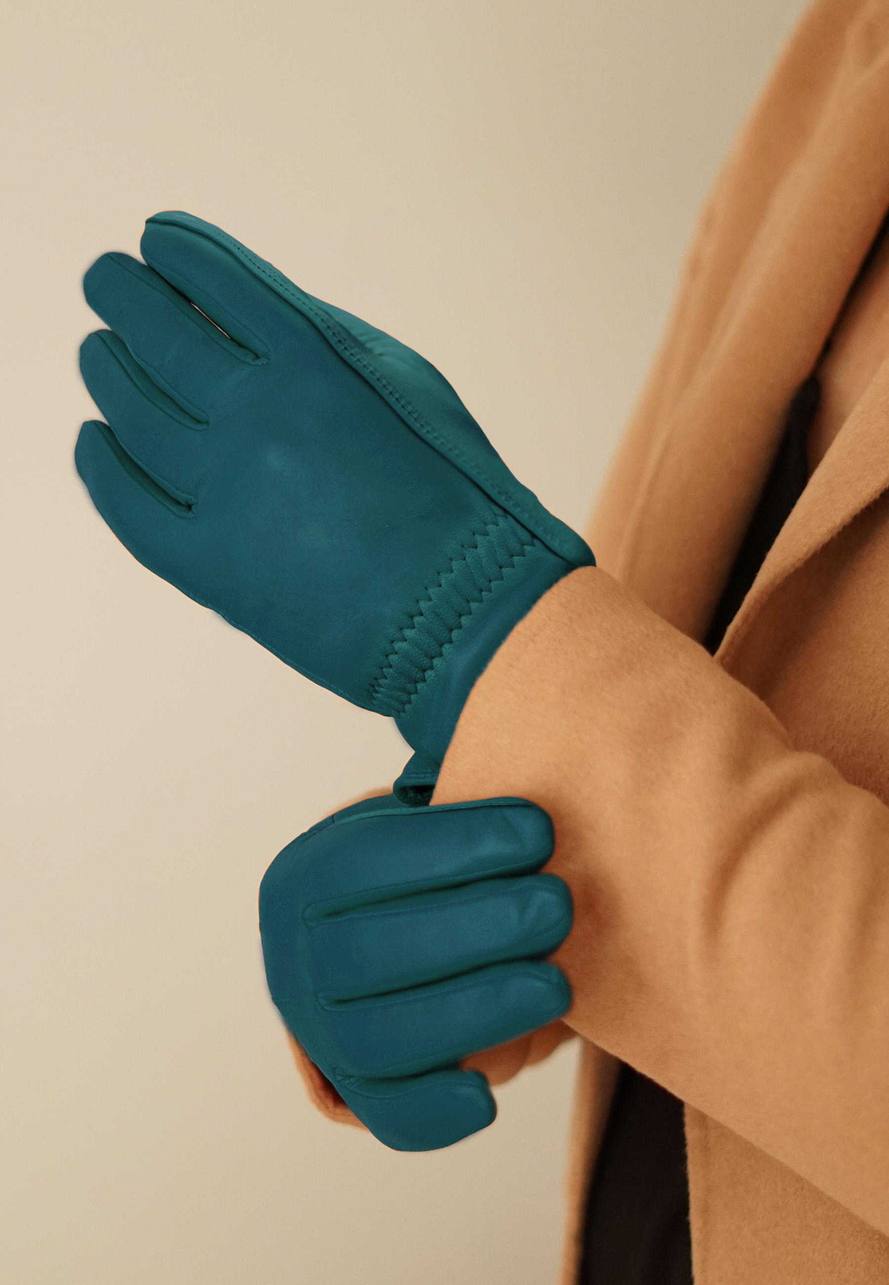 Kessler SADIE Lederhandschuhe Damen teal Leder