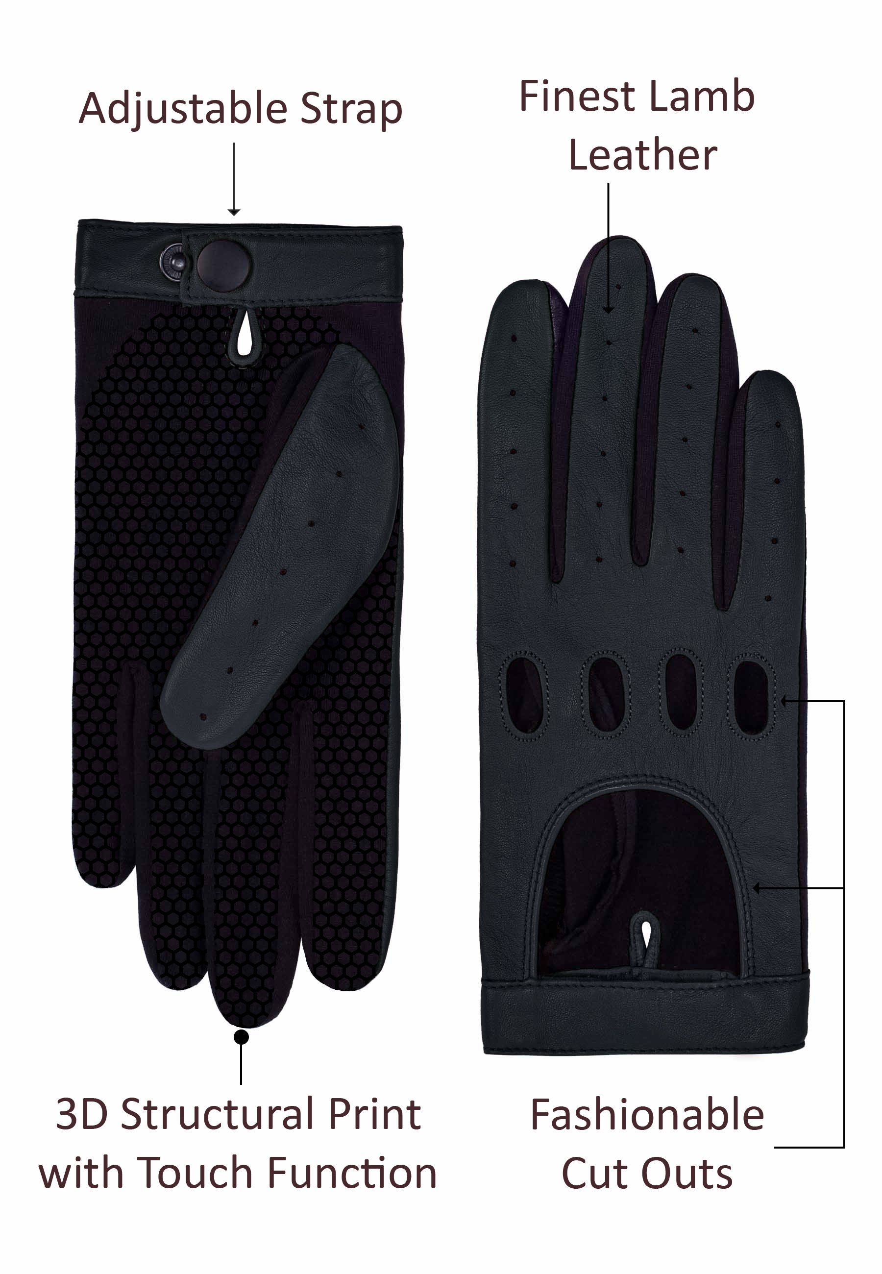 Kessler Mia Drivers Glove Lederhandschuh Damen schwarz Leder Kessler Mia Drivers Glove Lederhandschuh Damen schwarz Leder