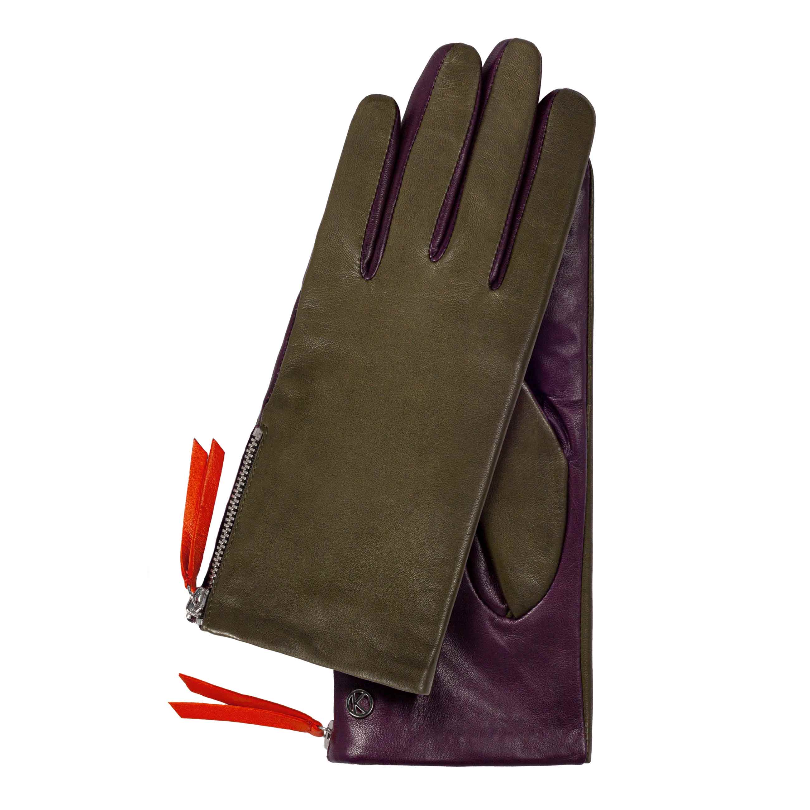 Kessler DEMI Lederhandschuh Damen deep purple olive Leder