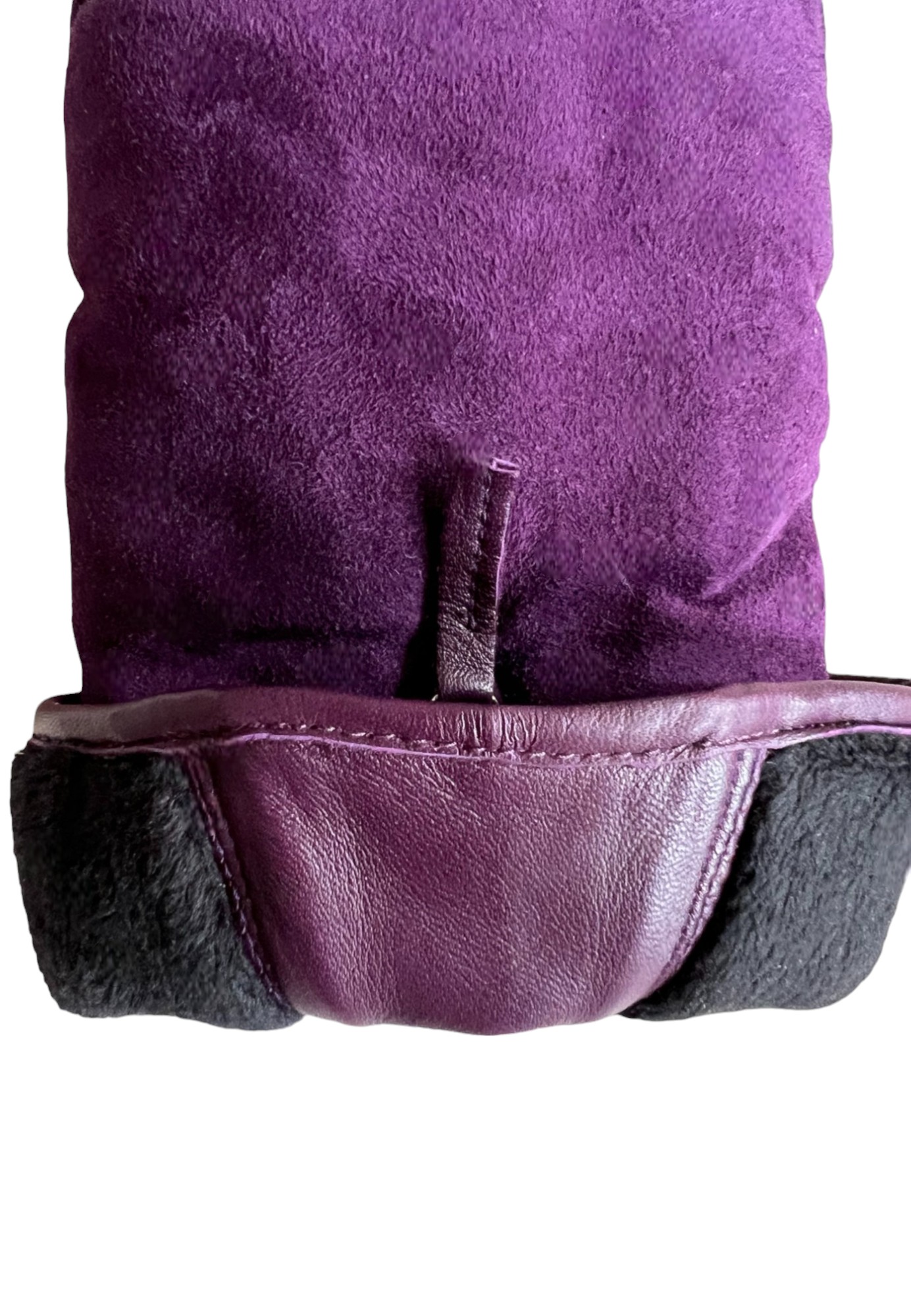 Kessler ALMA Fäustling Damen deep purple Leder Plüsch